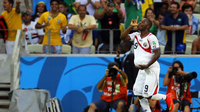 Joel Campbell har gjort mål för Costa Rica mot Uruguay i fotbolls-VM 2014