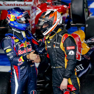 Kimi Räikkönen och Sebastian Vettel, våren 2013