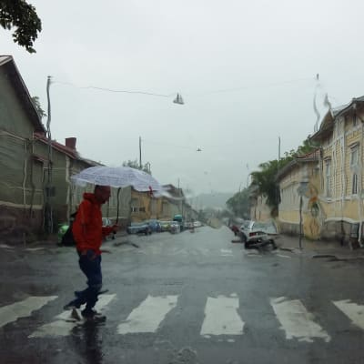 Regnig dag i Åbo.