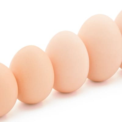 Ägg i olika storlekar.