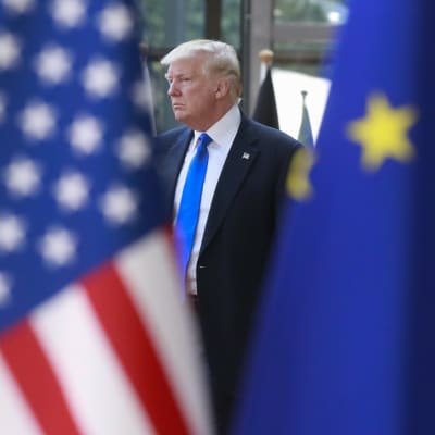 President Donald Trump på besök i Bryssel 25.5.2017