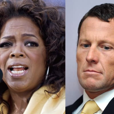 Oprah Winfrey ja Lance Armstrong. (Arkistokuva)