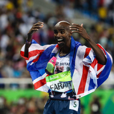 Mo Farah firar OS-guld 2016.