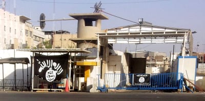 Isis flagga i Mosul