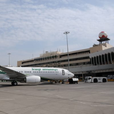 Irak Airways flygplan på Bagdads flygplats i oktober 2014.