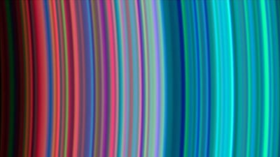 Saturnus ringar fotade från Voyager 2