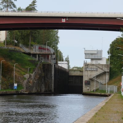 Saimaan kanava. Mälkiän sulku.
