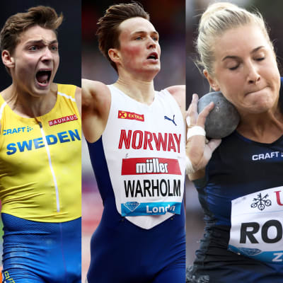Fem nordiska superstjärnor i VM i friidrott 2019.