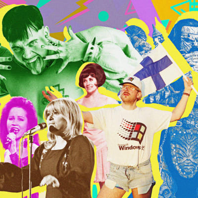 Olika artister som representerat Finland i Eurovisionen.