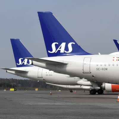 SAS-plan på Arlanda den 26 april 2019.