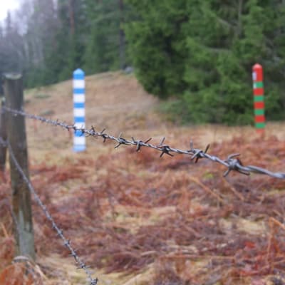 Piikkilankaa Suomen ja Venäjän rajalla
