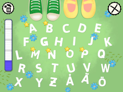 Ett spel med bokstäverna i alfabetet.