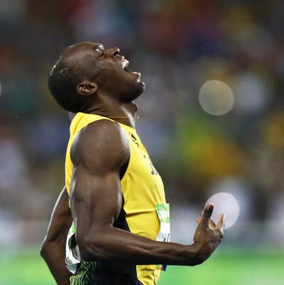Usain Bolt löper.