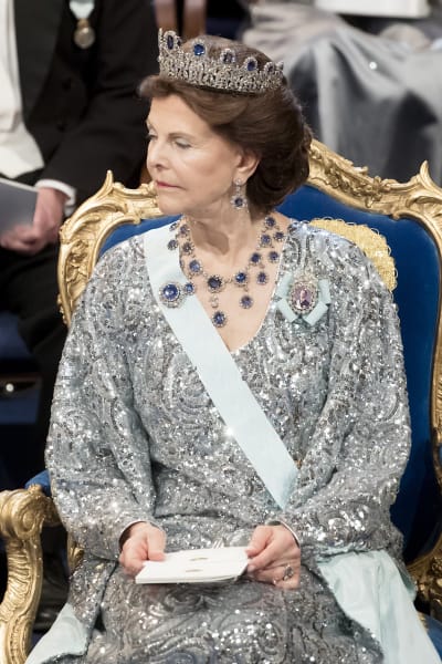 Drottning Silvia under Nobelfesten.