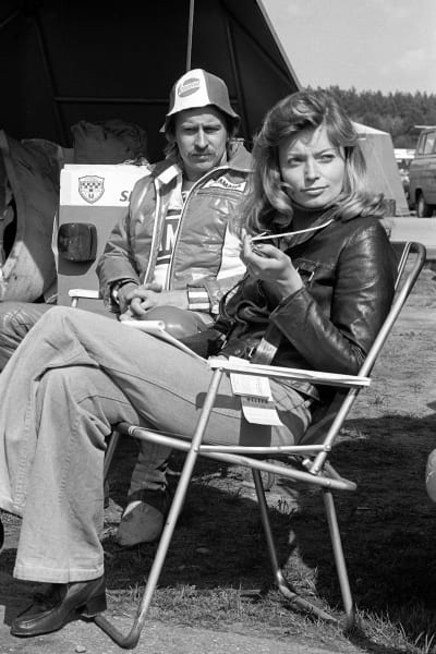 Jarno Saarinen och frun Soili, 1973.