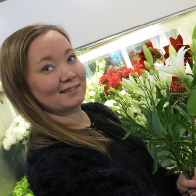 Anni Ilvesluoto kukkakauppias Rovaniemi