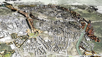 Planerna för både Vichtisvägen och Tavastehusleden år 2050.
