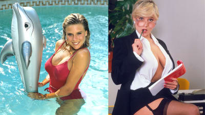 Två klassiska bilder på Samantha Fox från 80-talet