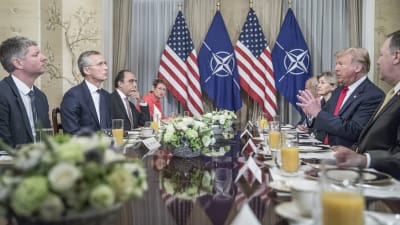 Natos generalsekreterare Jens Stoltenberg träffade USA:s president över frukost i Bryssel på onsdagsmorgon