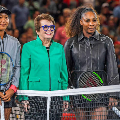 Naomi Osaka, Billie Jean King och Serena Williams.