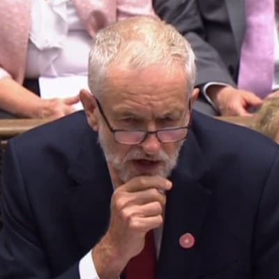 Den brittiske oppositionsledaren Jeremy Corbyn i parlamentet den 4 september 2019.