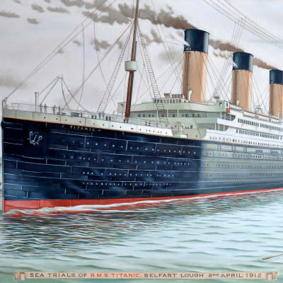 RMS Titanic förbereds för avfärd.