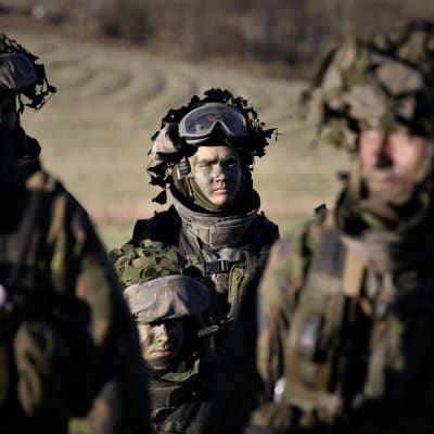 Suomalaisia rannikkojääkäreitä Nato Trident Juncture 18 -harjoituksessa Trondheimissa, Norjassa.