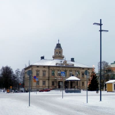 Torget och Rådhusgatan i Jakobstad