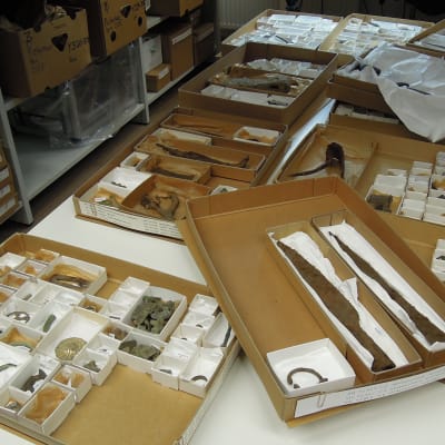 Suurimmaksi osaksi rautakaudelle ajoittuvia, metallinetsijöiden Museovirastolle toimittamia löytöjä.
