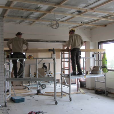 Renovering pågår i den gamla avdelningen vid Oravais hvc:s bäddavdelning.