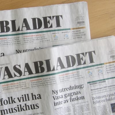 Gårdagens och dagens Vasablad.
