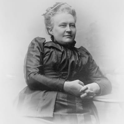 Porträtt av Minna Canth år 1894.