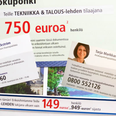 TSS-matkanjärjestäjän mainoksia