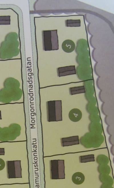 Karta över Gråbergs bostadsområde.