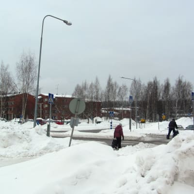 Korsning i Söderkulla, vinter