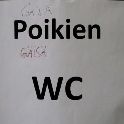 poikien wc kyltti