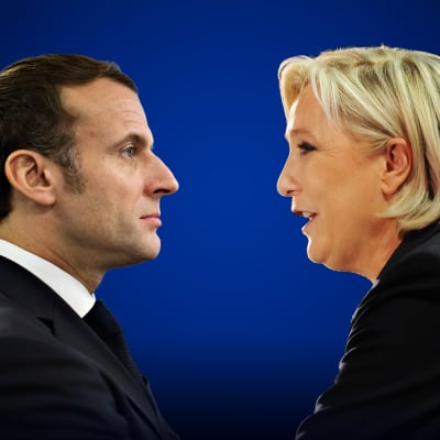 Emmanuel Macron ja Marine Le Pen.