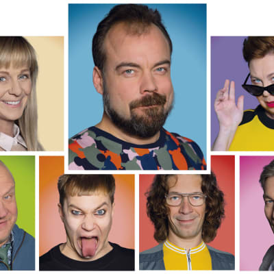 På bilden Åsa Wallenius, Max Forsman, Pia Runnakko, Sixten Lundberg, Wilhelm Enckell, Fabian Silén, Robert Enckell