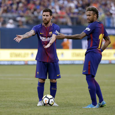 Lionel Messi och Neymar tillsammans på plan