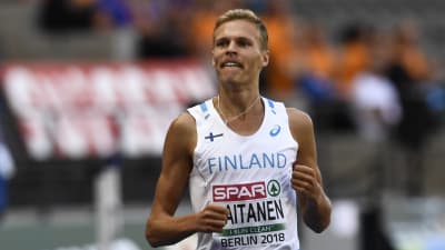 Topi Raitanen vid EM i friidrott.
