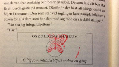 Inträdesbiljetten till Orhan Pamuks Oskuldens museum