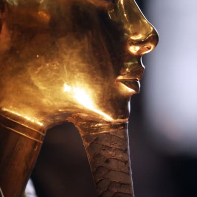 Tutankhamons mask på Egyptiska museet i Kairo 24.1.2015