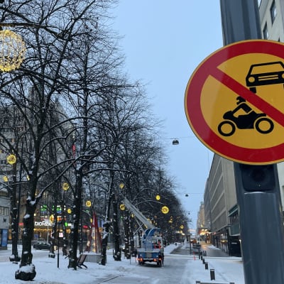 Vaasan keskustan uusi kävelykatu.