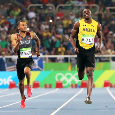 Usain Bolt och Andre De Grasse