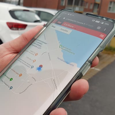 Otto Salminen käyttää carshare appia