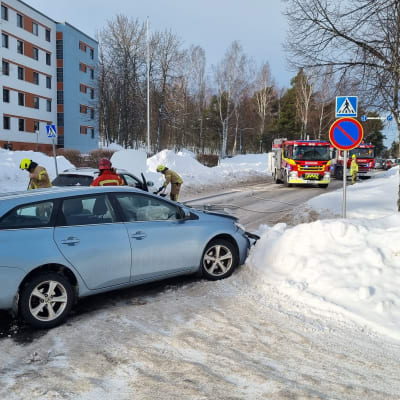 Trafikolycka på Brändö i Vasa.