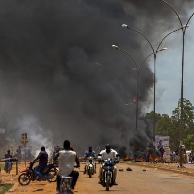Ouagadougou den 17 september 2015 under en demonstration mot kuppmakarna.