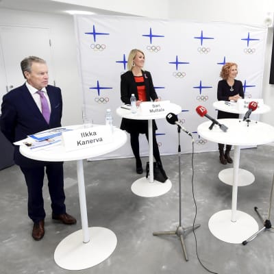 Ilkka Kanerva, Sari Multala, Susanna Rahkamo och Jan Vapaavuori under debatten.