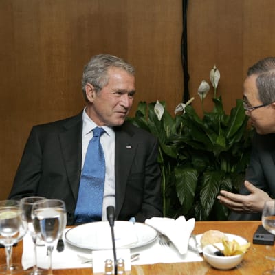 George Bush träffar Ban Ki-moon