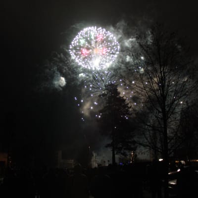 Nyårsraketer i Pojo i Raseborg